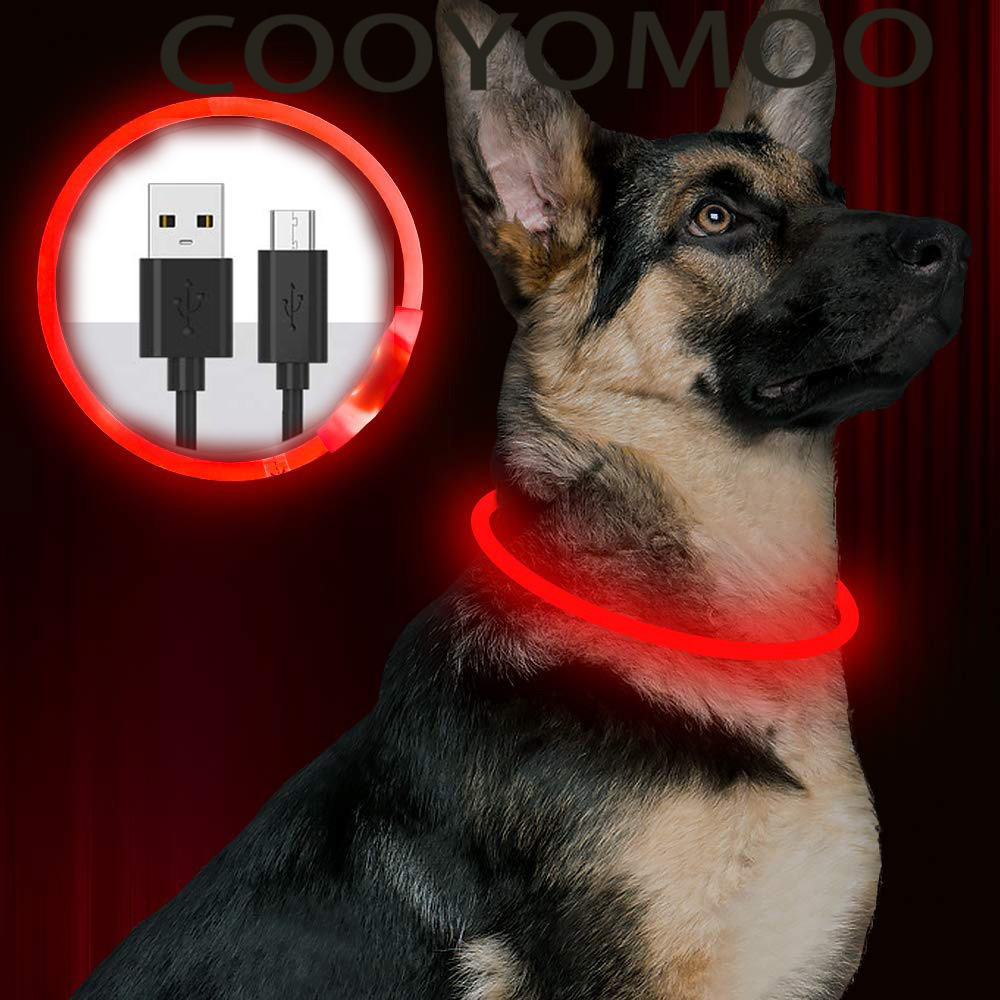 Dog Muzzle Silicone - Silikon-LED-Hundehalsband, wiederaufladbar, 4 Arbeitsmodi, leichter und