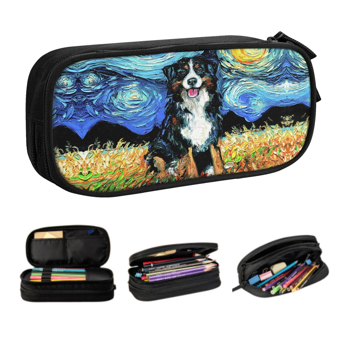 Pet X Supplies & Tack Photos - Benutzerdefinierte Sternennacht Berner Sennenhund Federmäppchen für