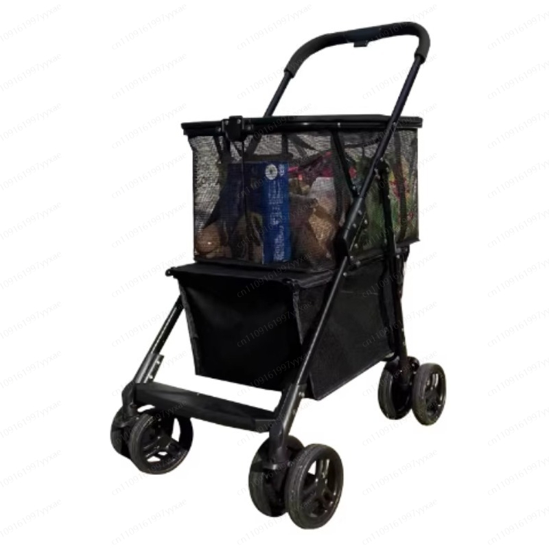 Pet Supplies Pet Shop - Supermarkt Faltbarer Multifunktionaler Reise-Einkaufswagen Trennbarer Einkaufswagen