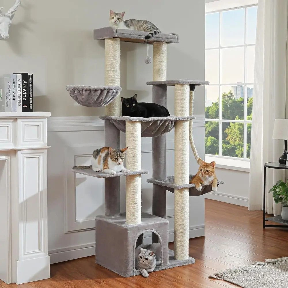 Cat Scratching Post - 67 cm hoher, robuster Katzenturm mit