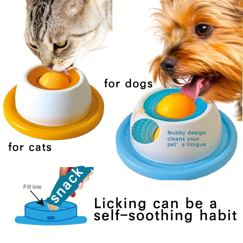Slow Feeder Dog Bowl - Haustier-Leckmatte, Joghurt-Leckplatte, langsamer Futterspender für Hunde