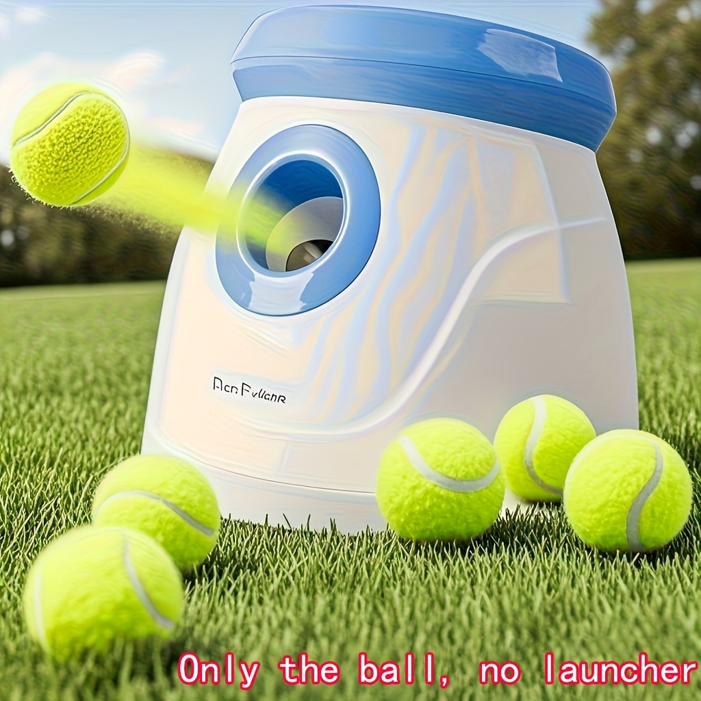 Pet Dental Chew Toy - Interaktives Gestreiftes Gummi-Tennisball-Hundespielzeug - Hochelastischer Batteriefreier