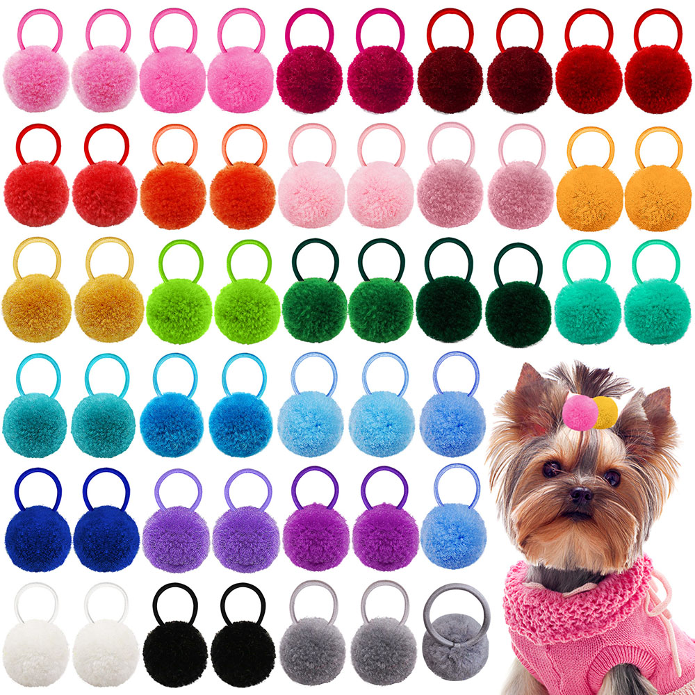 Pet Supplies Pet Shop - 10PCS Haar Gummi Hund Zubehör Solide