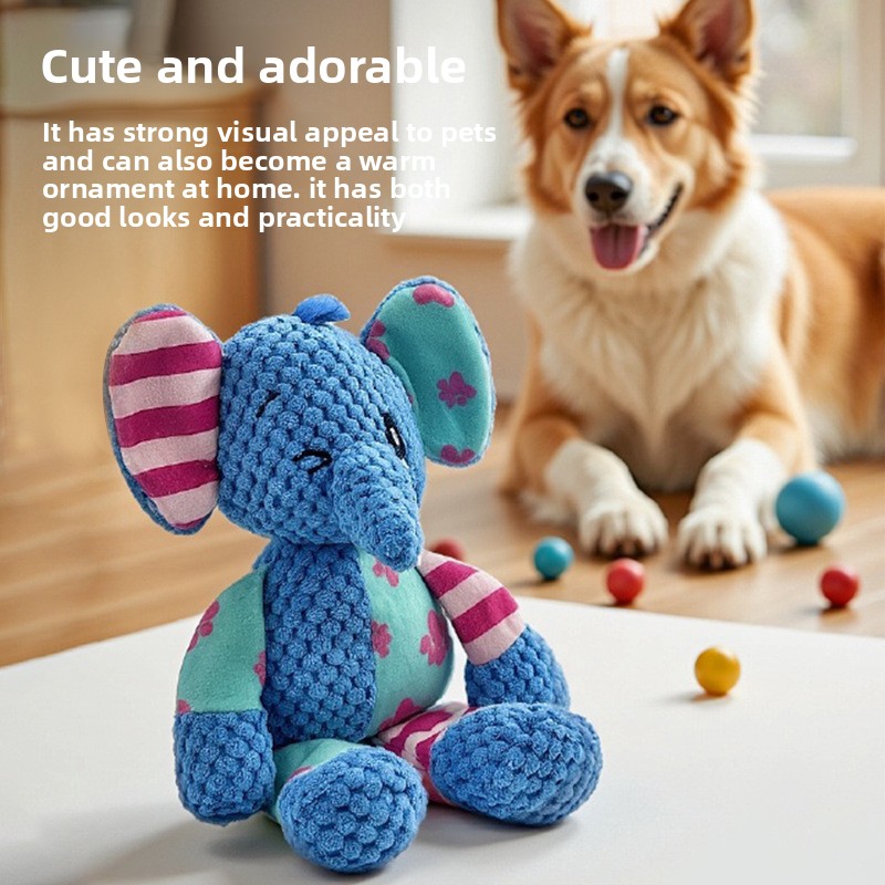 Buntes Cartoon-Patchwork-Plüsc – Pet Dental Chew Toy Bewertung und Preis