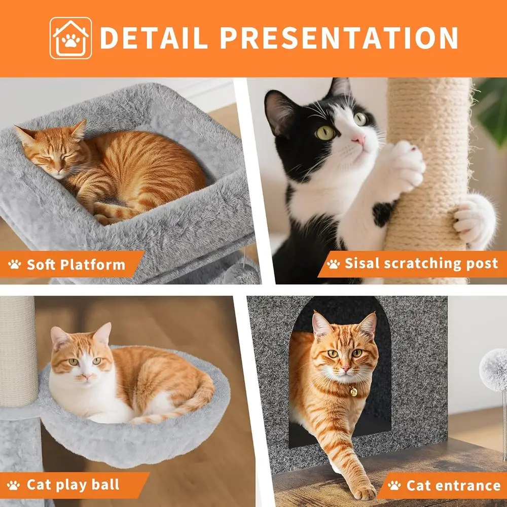 Großer Mehrstöckiger Katzenbau – Cat Scratching Post Bewertung und Preis